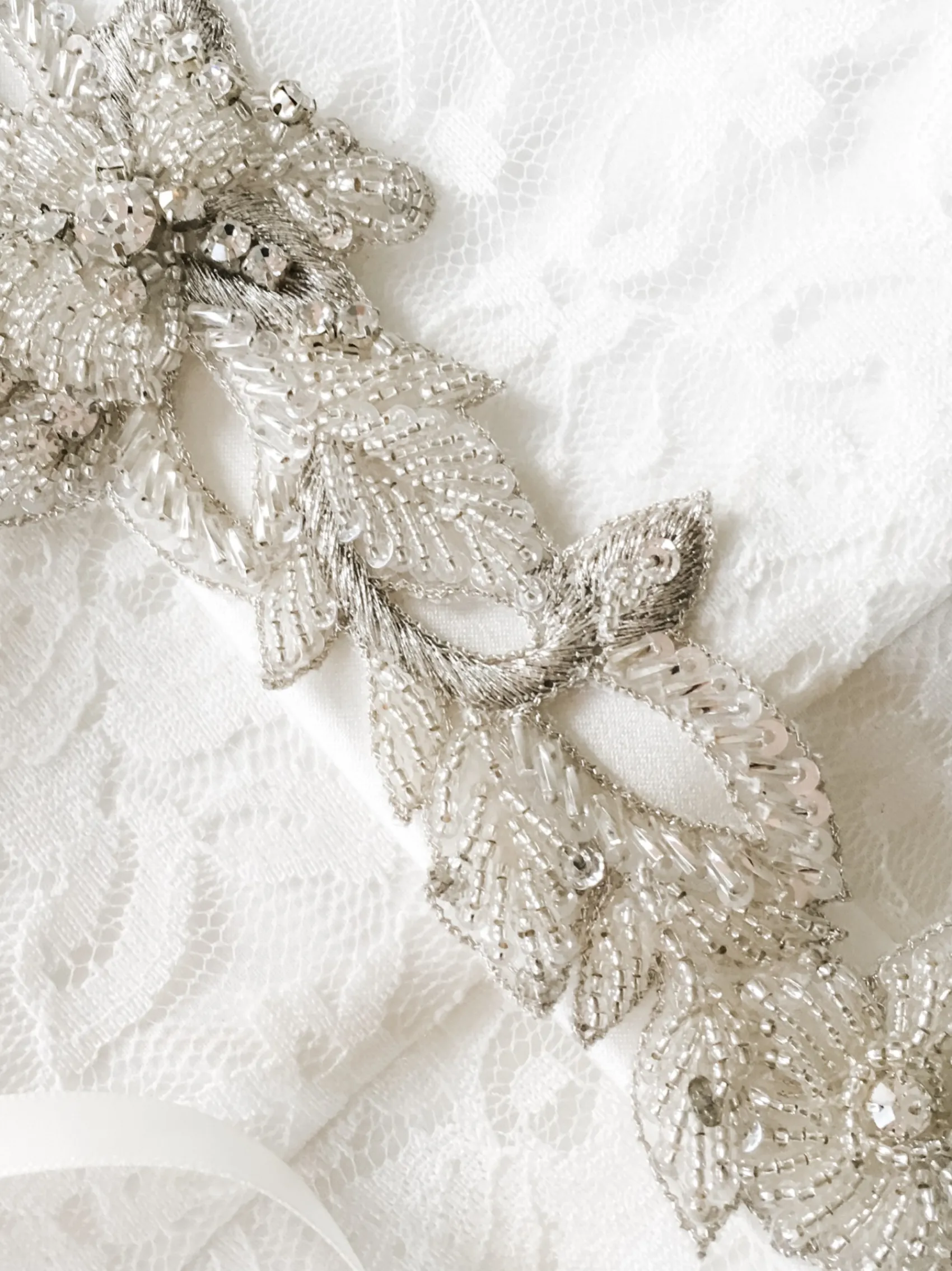 Beads & Beyond Wedding Dress Belts*Marlowe Beaded and Crystal Vine Bridal Belt