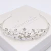 Twilight Designs Prom Headbands & Tiaras | Crystal Hair Accessories*Matilda Diamante Leaves and Crystal Wedding Tiara Silver