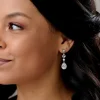 Lace & Favour Silver Prom Jewellery | Prom Earrings*Mercedes Cubic Zirconia Long Drop Earrings Silver