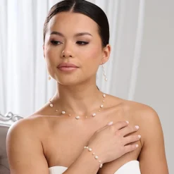 Lace & Favour Bridesmaid Gifts | Bride Gifts*Mereia Illusion Freshwater Pearl Bracelet Ivory/ Silver