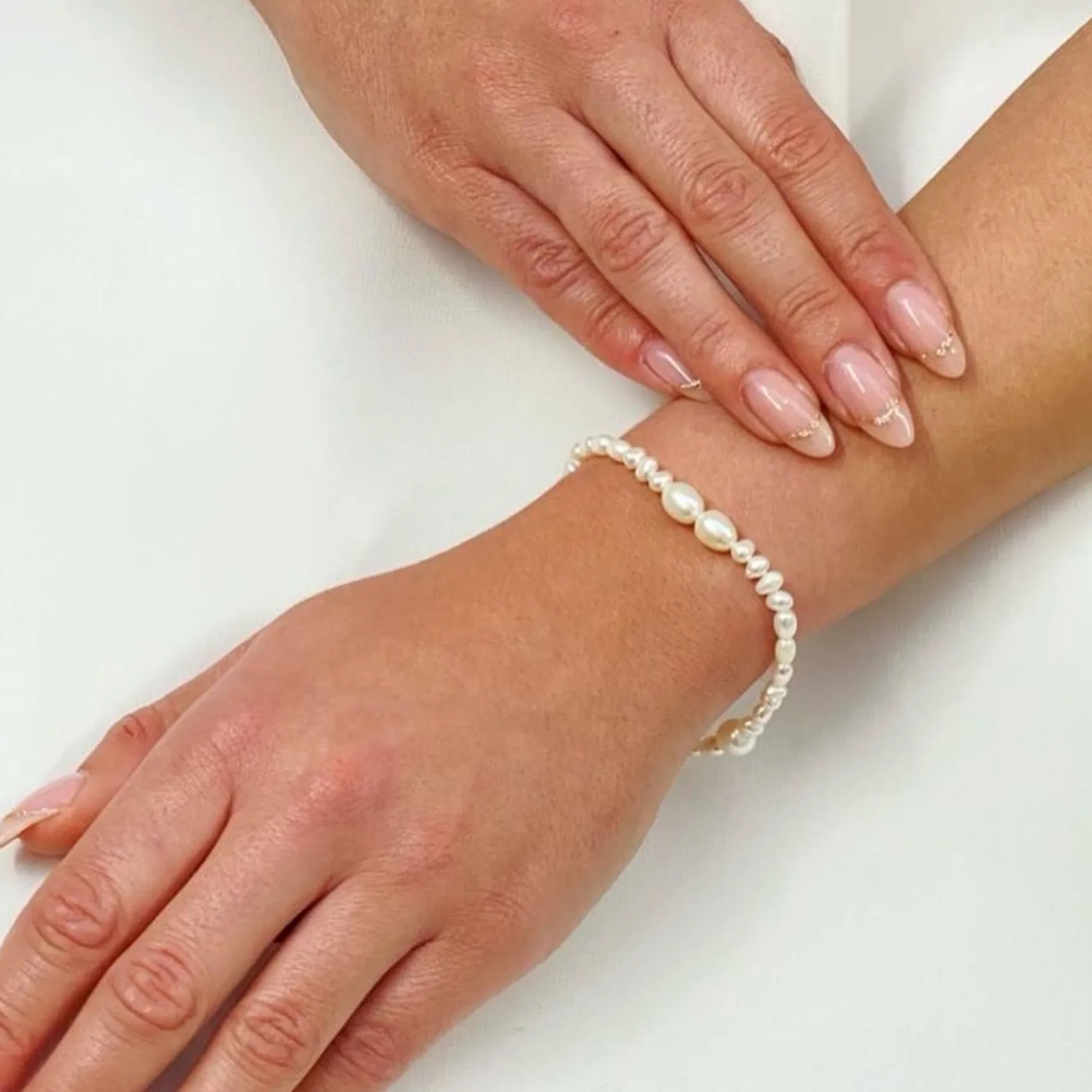 Lace & Favour Bridesmaid Gifts | Pearl Jewellery*Miliana Delicate Pearl Wedding Bracelet Ivory/ Silver