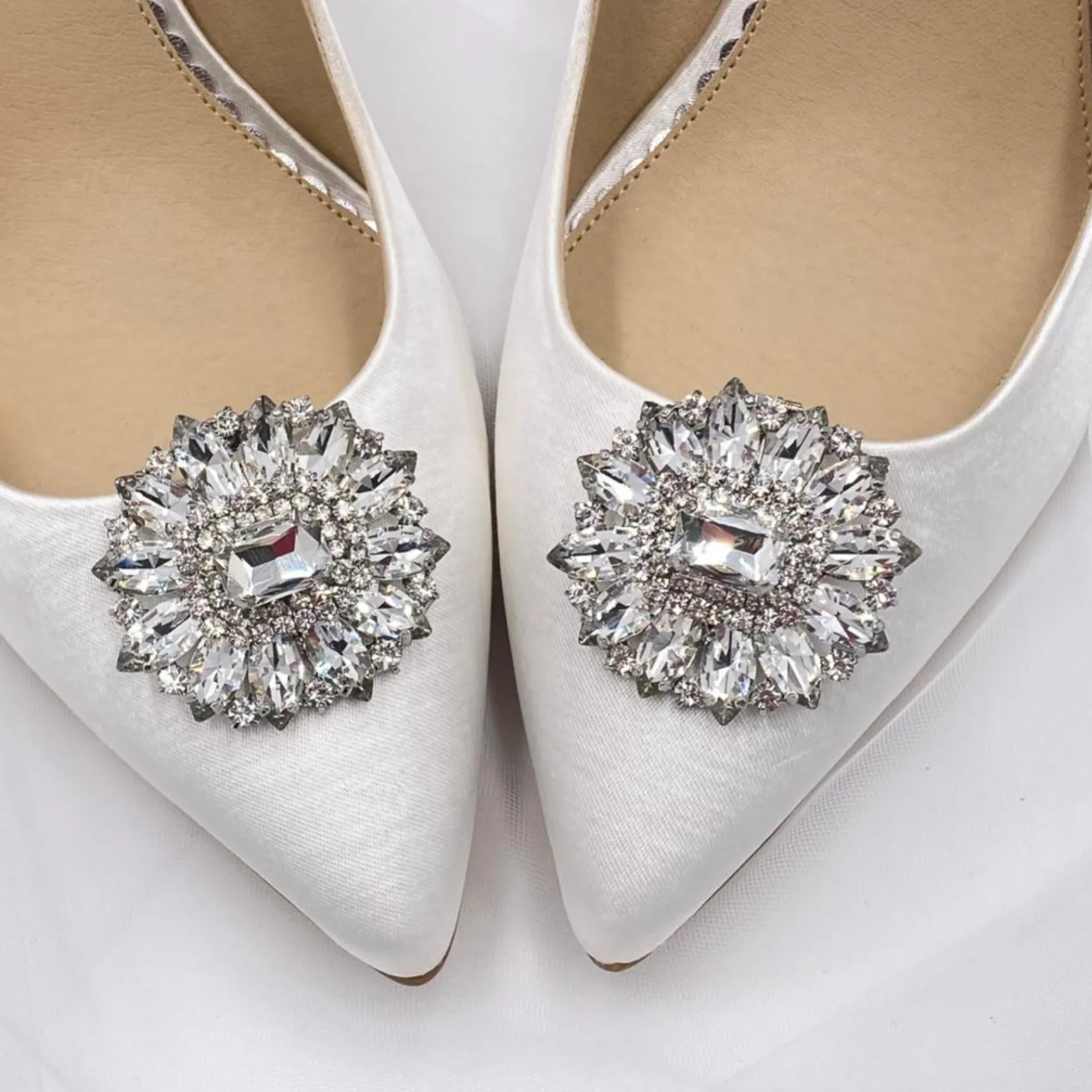Lace & Favour Bride Gifts | Shoe Jewellery*Miracle Statement Crystal Shoe Clips