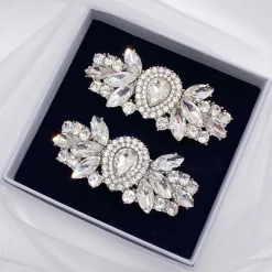 Lace & Favour Shoe Jewellery | Shoe Clips*Mirage Vintage Inspired Crystal Embellished Shoe Clips