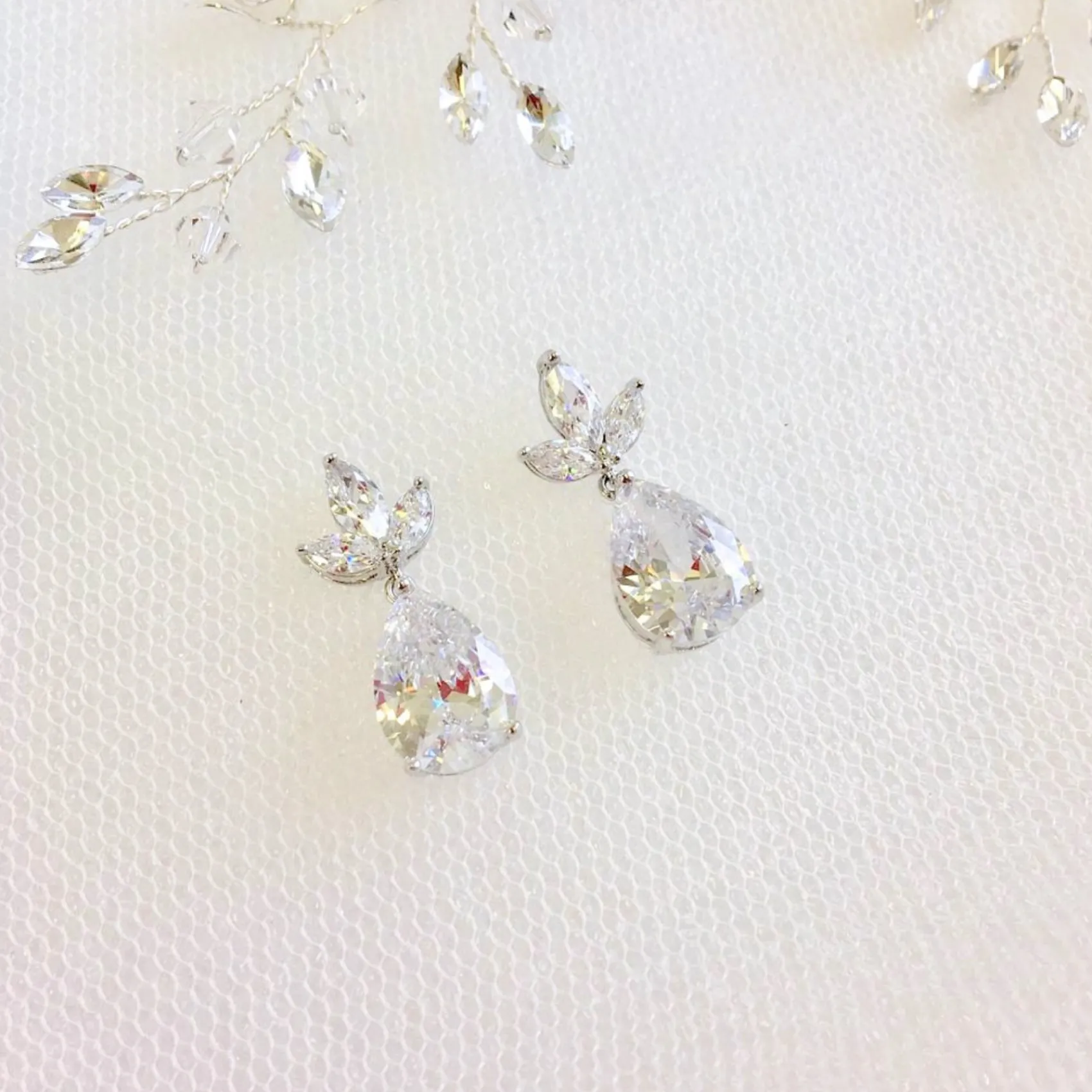 Lace & Favour Silver Prom Jewellery | Prom Earrings*Montpellier Cubic Zirconia Drop Earrings Silver