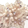 Poirier Pearl Hair Accessories | Rose Gold Hair Accessories*Octavia Applique Leaves and Sprigs Hair Clip Rose and Gold