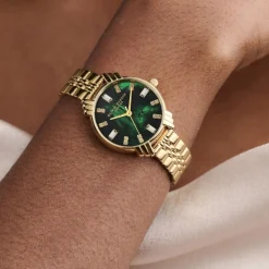 Olivia Burton Women's Watches | Bridal Watches*Art Deco 30mm Emerald and Gold Bracelet Watch