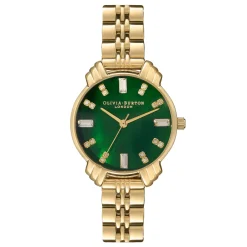Olivia Burton Women's Watches | Bridal Watches*Art Deco 30mm Emerald and Gold Bracelet Watch