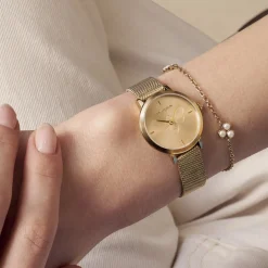 Olivia Burton Women's Watches | Mother Of The Groom Gifts*Bee 28mm Ultra Slim Gold Mesh Watch