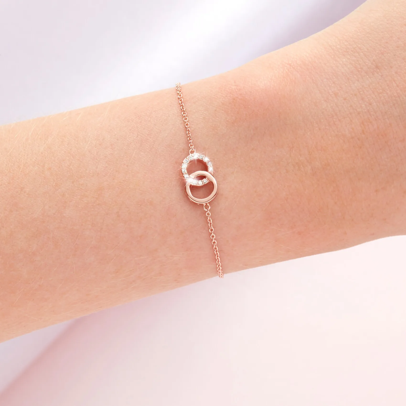 Olivia Burton Women's Jewellery | Bridesmaid Gifts*Bejewelled Rose Gold Interlink Chain Bracelet