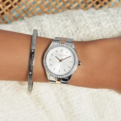 Olivia Burton Women's Watches | Mother Of The Groom Gifts*Bejewelled 34mm Silver and Two Tone Bracelet Watch