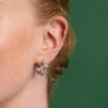 Olivia Burton Women's Jewellery | Honeymoon Gifts*Ever Stacked Claw Silver Tone Hoop Earrings