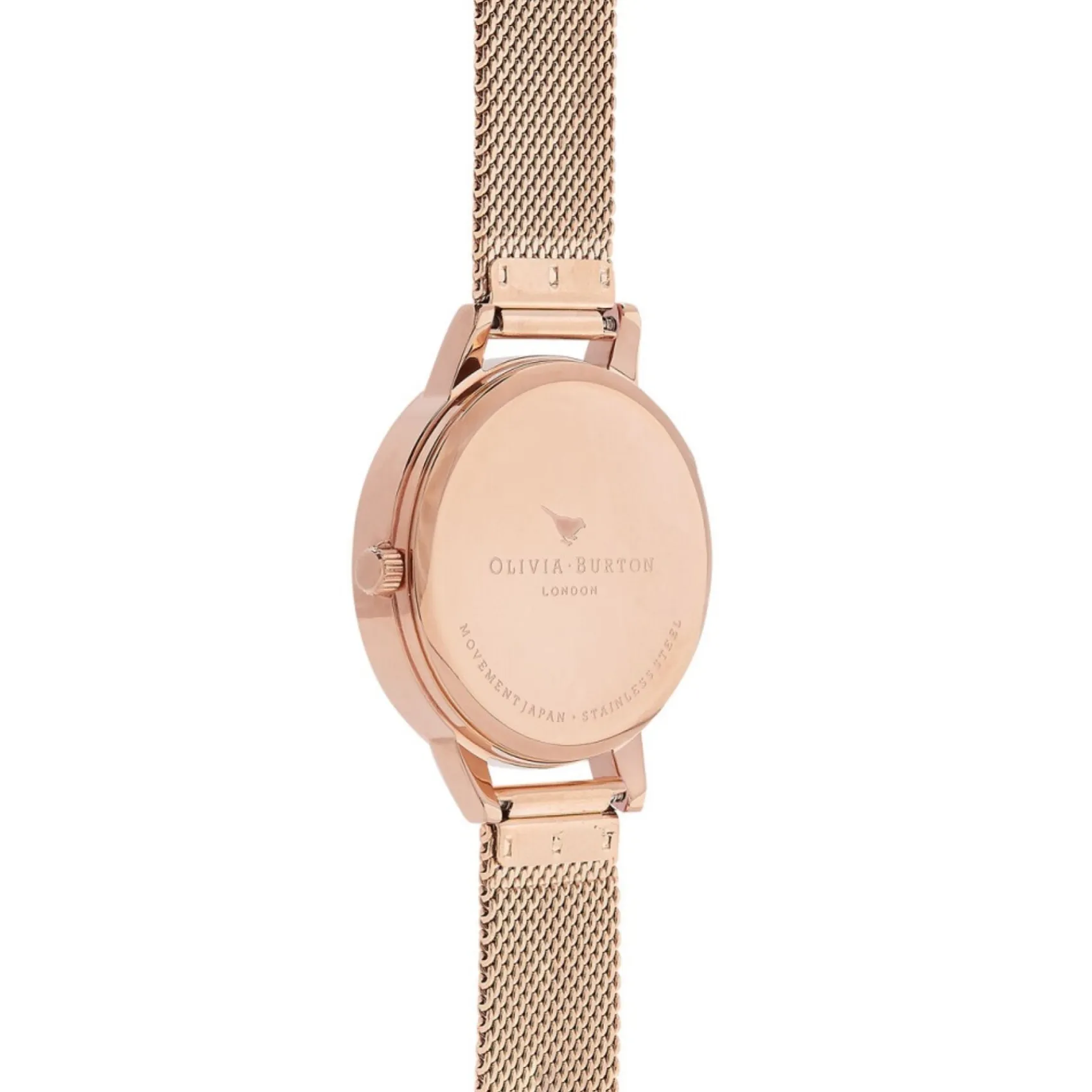 Olivia Burton Women's Watches | Bride Gifts*Floral 30mm White and Rose Gold Mesh Watch