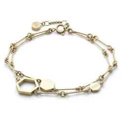 Olivia Burton Women's Jewellery | Honeymoon Gifts*Honeycomb Gold Plated Double Chain Bracelet