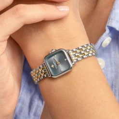 Olivia Burton Women's Watches | Something Blue Gifts*Mini Grosvenor 20mm Chalk Blue and Silver Bracelet Watch