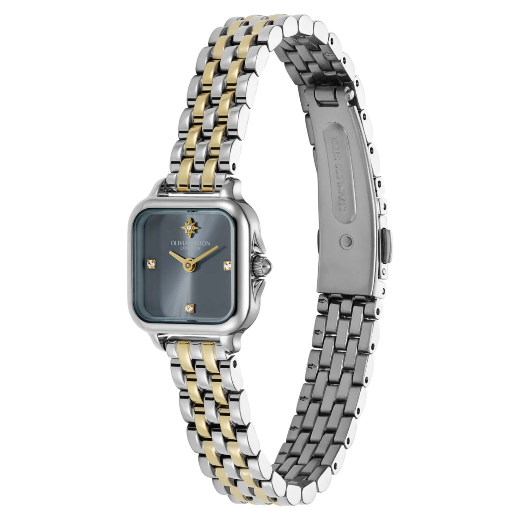 Olivia Burton Women's Watches | Something Blue Gifts*Mini Grosvenor 20mm Chalk Blue and Silver Bracelet Watch
