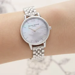 Olivia Burton Women's Watches | Bride Gifts*Mother of Pearl 30mm Silver Bracelet Watch