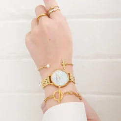 Olivia Burton Women's Watches | Bride Gifts*Mother of Pearl 30mm Gold Bracelet Watch