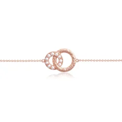Olivia Burton Women's Jewellery | Bridesmaid Gifts*Rose Gold Pearl Interlink Dainty Chain Bracelet