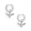 Olivia Burton Women's Jewellery | Bride Gifts*Silver Bee Huggie Hoop Earrings