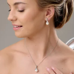 Lace & Favour Bride Gifts | Pearl Jewellery*Opulence Pearl Wedding Jewellery Set (Silver)