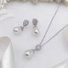 Lace & Favour Pearl Jewellery | Silver Wedding Jewellery*Paloma Teardrop Pearl Pendant Necklace |