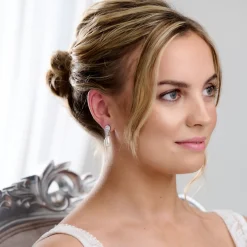 Lace & Favour Bridesmaid Gifts | Bride Gifts*Paloma Teardrop Pearl Wedding Earrings (Silver) Ivory/ Silver