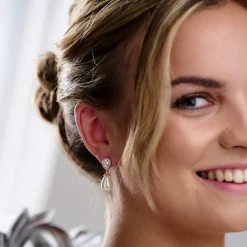 Lace & Favour Bridesmaid Gifts | Bride Gifts*Paloma Teardrop Pearl Wedding Earrings (Rose Gold) Ivory/ Rose Gold