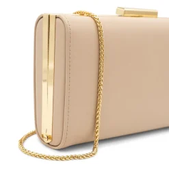 Paradox London Prom Bags | Occasion Handbags*Dasha Faux Leather Box Clutch Bag Nude