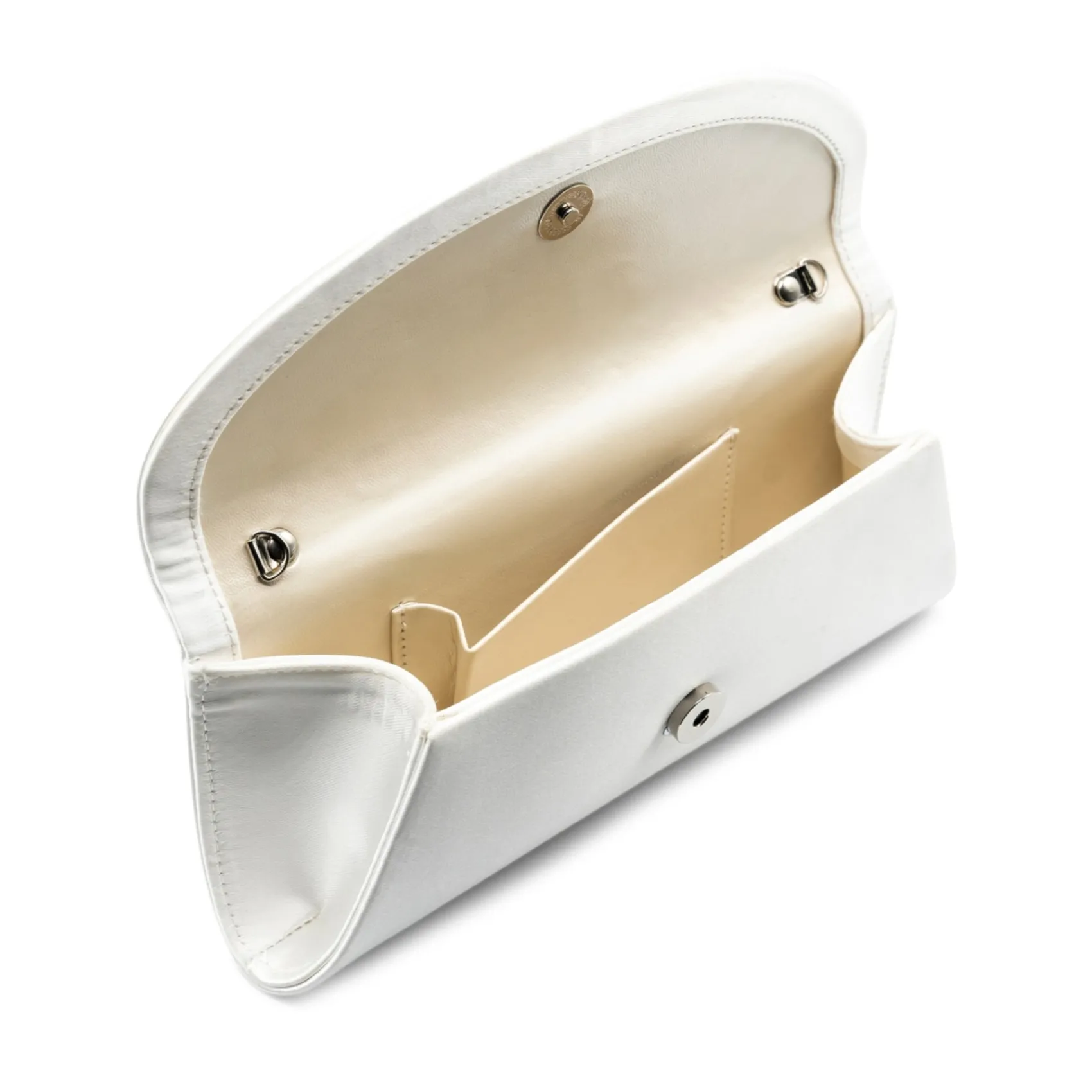 Paradox London Wedding Handbags*Domina Ivory Satin Bridal Clutch Bag