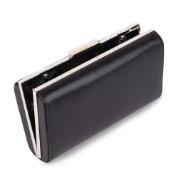 Paradox London Prom Bags | Occasion Handbags*Doria Shimmer Box Clutch Bag Black