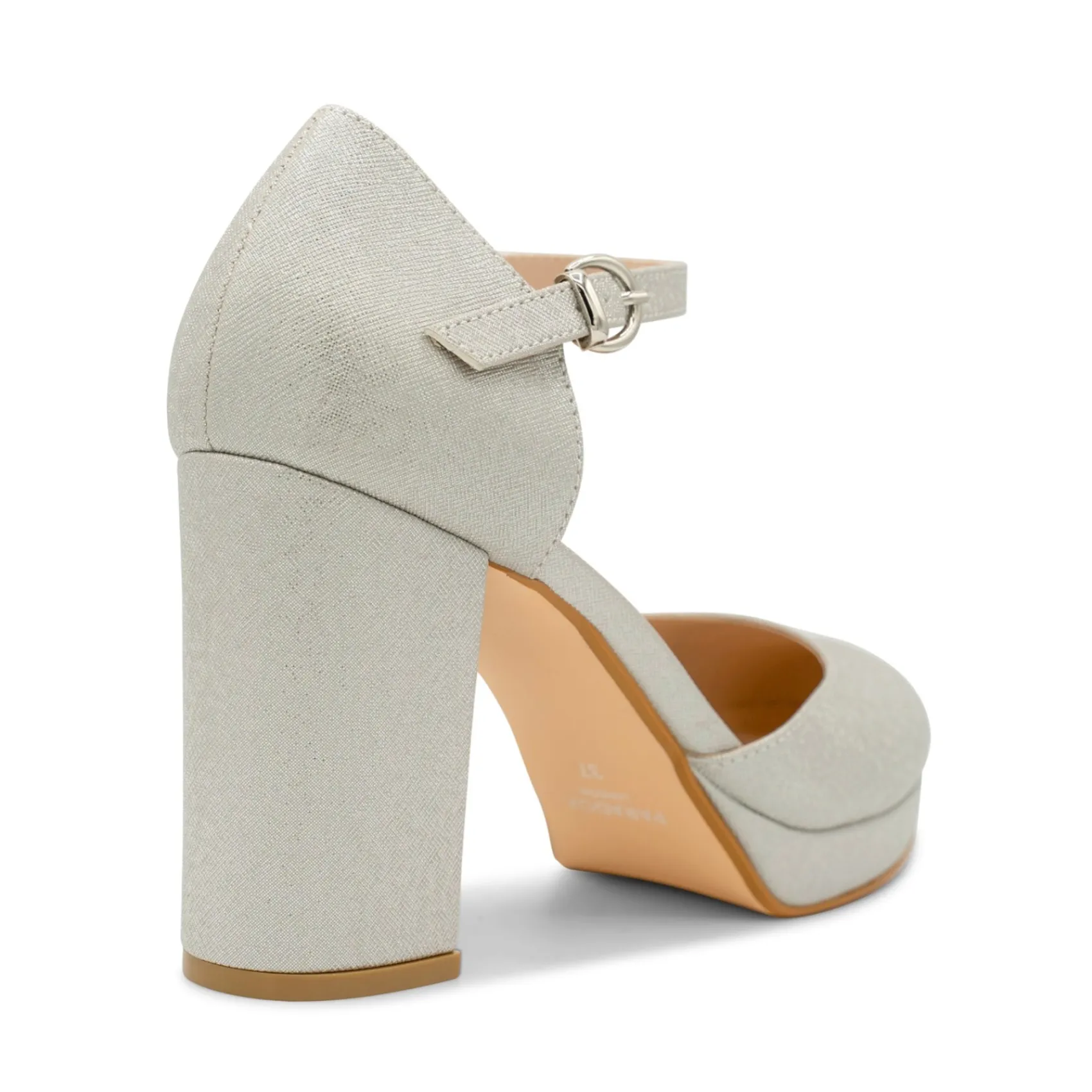 Paradox London Sparkly Prom Shoes | Silver Prom Shoes*Rory Shimmer Block Heel Platform Shoes Silver