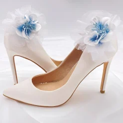 Perfect Bridal Something Blue Gifts | Bride Gifts*Apple Blue Flower Shoe Clips