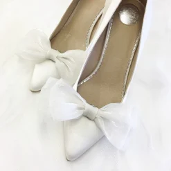 Perfect Bridal Bride Gifts | Shoe Jewellery*Daphne Organza Bow Shoe Clips Ivory