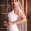 Perfect Bridal Single Tier Veils | Chapel Length & Cathedral Veils*Single Tier Sparkly Glitter Tulle Chapel Veil Ivory
