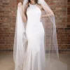 Perfect Bridal Single Tier Veils | Chapel Length & Cathedral Veils*Single Tier Plain Cathedral Veil with Cut Edge Ivory