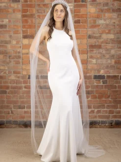 Perfect Bridal Single Tier Veils | Chapel Length & Cathedral Veils*Single Tier Sparkly Glitter Tulle Chapel Veil Ivory