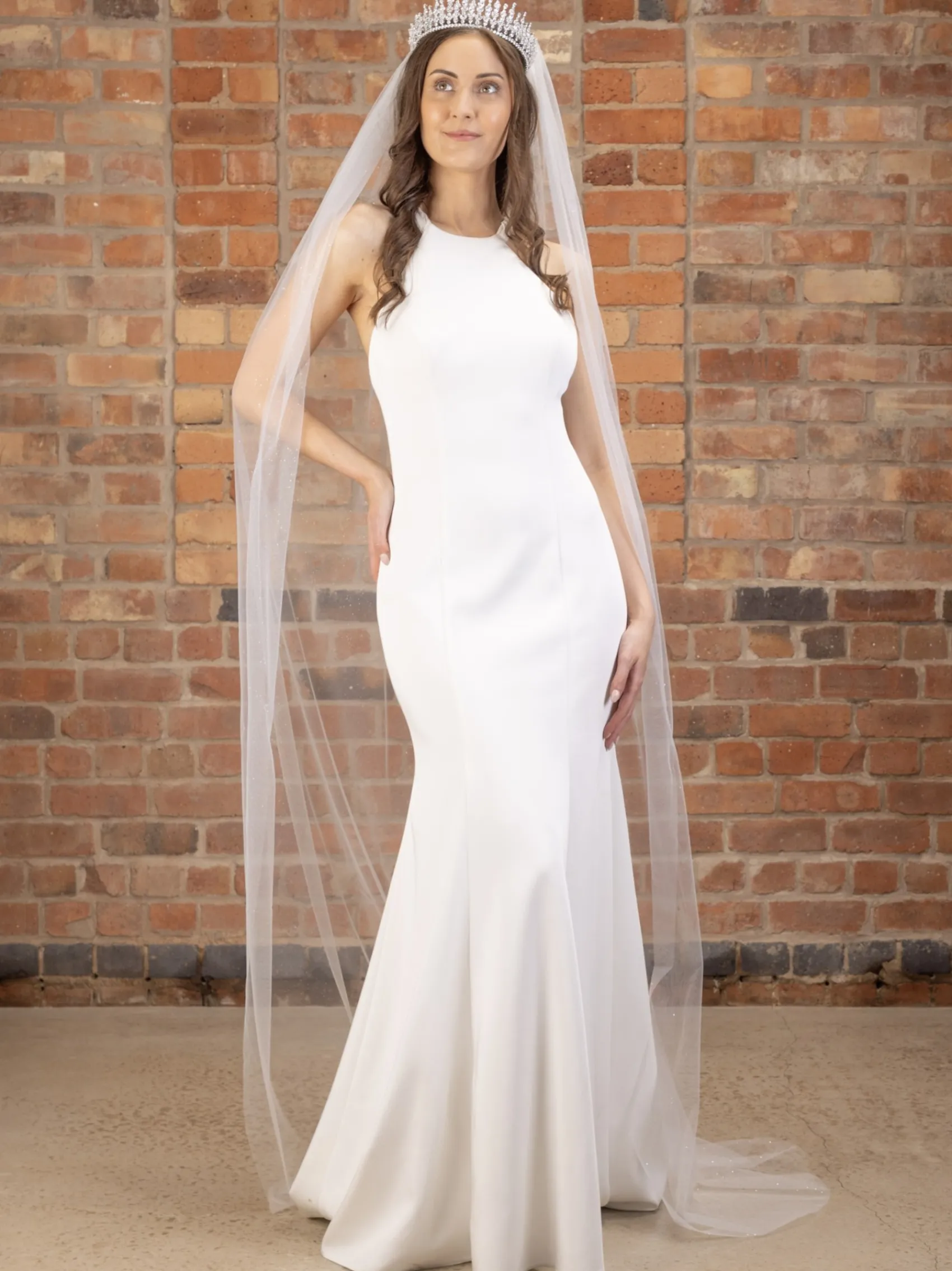 Perfect Bridal Single Tier Veils | Chapel Length & Cathedral Veils*Single Tier Sparkly Glitter Tulle Chapel Veil Ivory