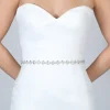 Perfect Bridal Wedding Dress Belts*Leona Thin Diamante Wedding Belt Silver