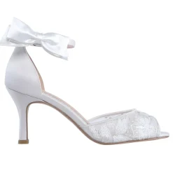 Perfect Bridal Bride Gifts | Shoe Jewellery*Rowan Dyeable Satin Bow Shoe Clips Ivory