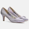 Perfect Bridal Wedding Guest Shoes | Mother Of The Bride Shoes*Sally Satin Mid Heel Court Shoes Silver