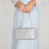 Perfect Bridal Prom Bags | Occasion Handbags*Sorrel Sparkly Diamante Box Clutch Bag Silver