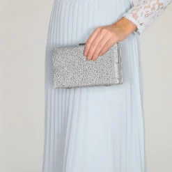 Perfect Bridal Prom Bags | Occasion Handbags*Sorrel Sparkly Diamante Box Clutch Bag Silver