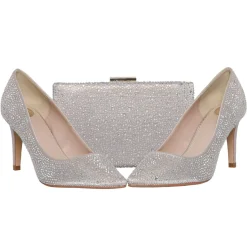 Perfect Bridal Prom Bags | Occasion Handbags*Sorrel Sparkly Diamante Box Clutch Taupe