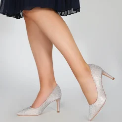 Perfect Bridal Sparkly Prom Shoes | Prom Shoes*Stara Crystal Embellished Pointed Courts Taupe