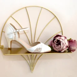 Perfect Bridal Wedding Shoes | Mid Heel*Susie Dyeable Lace Ankle Strap Wedding Shoes Ivory