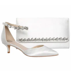 Perfect Bridal Wedding Handbags*Yvette Dyeable Satin and Crystal Clutch Bag Ivory
