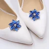 Lace & Favour Something Blue Gifts | Shoe Jewellery*Petal Sapphire Crystal Flower Shoe Clips