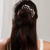 Lace & Favour Bridesmaid Gifts | Bride Gifts*Polly Ivory Pearl Spray Wedding Hair Pin Ivory/ Silver