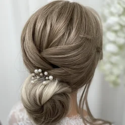 Lace & Favour Bridesmaid Gifts | Bride Gifts*Polly Ivory Pearl Spray Wedding Hair Pin Ivory/ Silver