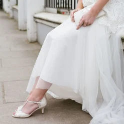 Rachel Simpson Wedding Guest Shoes | Mother Of The Bride Shoes*Isla Leather Vintage T-Bar Wedding Shoes Ivory